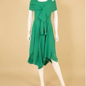 Elegant Green Samuel Dong Women's Dress